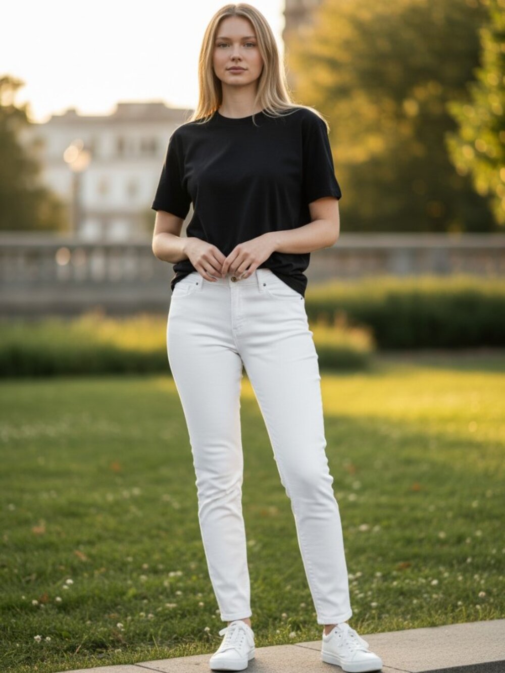 Chico's Platinum Jegging White Stretch Skinny Jeans Cotton Blend
